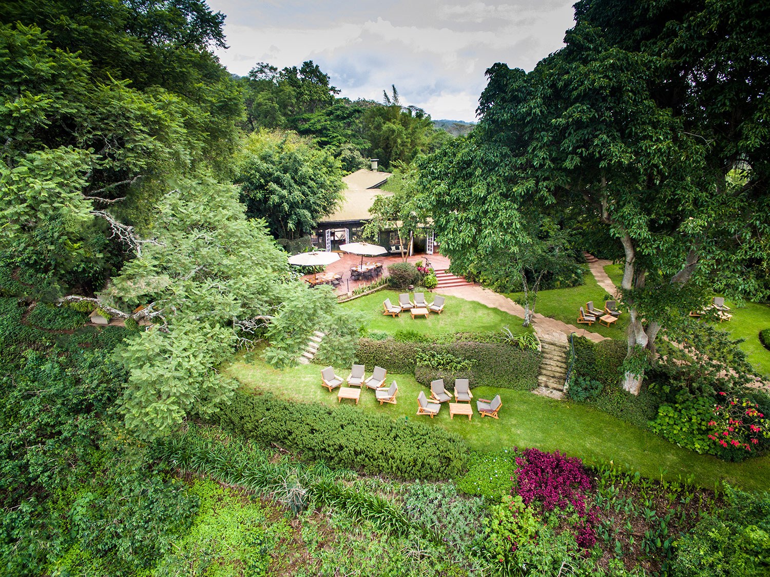 TZ-Gibbs Farm-restaurant from the air.jpg