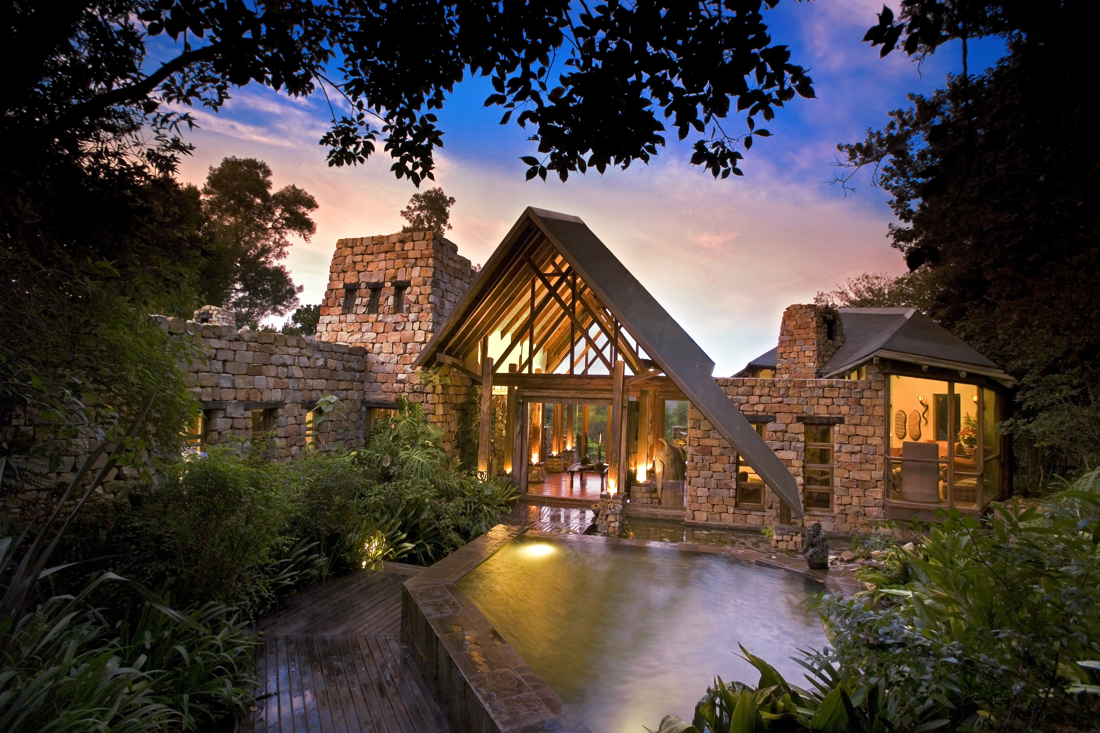 ZA - Tsala Treetop Lodge - Front Entrance Landscape.JPG