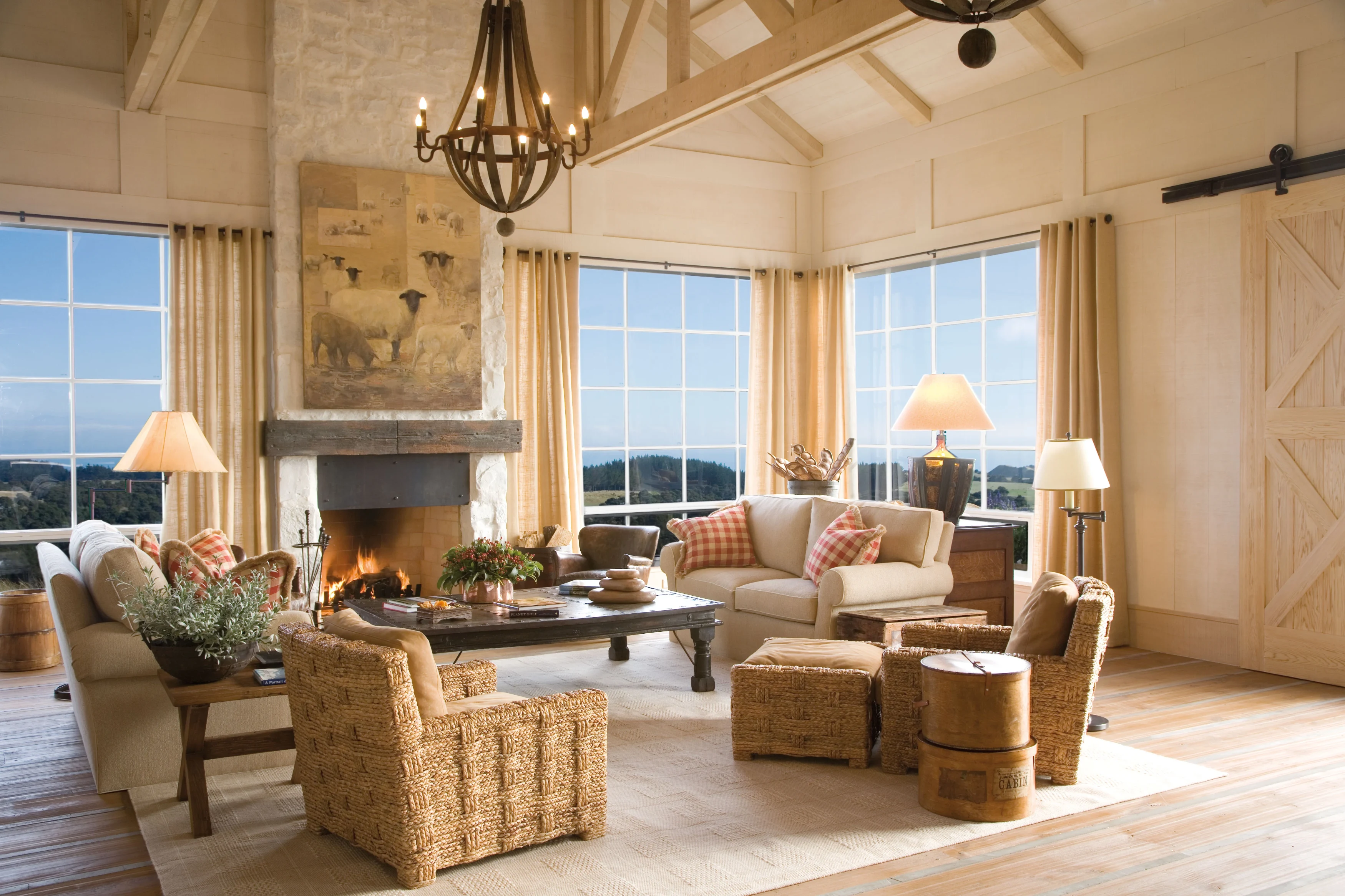 NZ - The Farm at Cape Kidnappers - Owners Cottage living area.webp