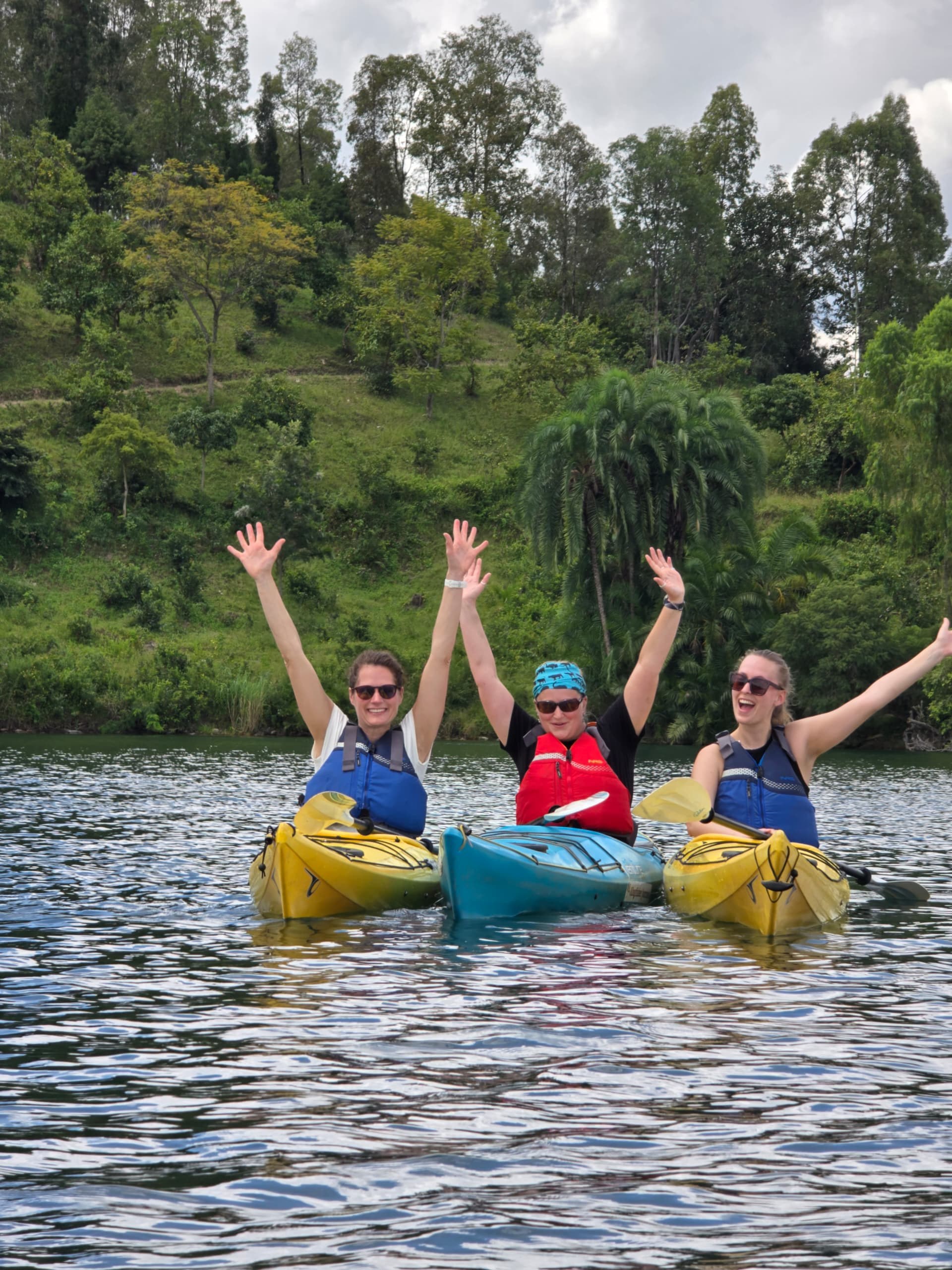 RW - Seraphine in kayak with group at Lake Kivu.jpg