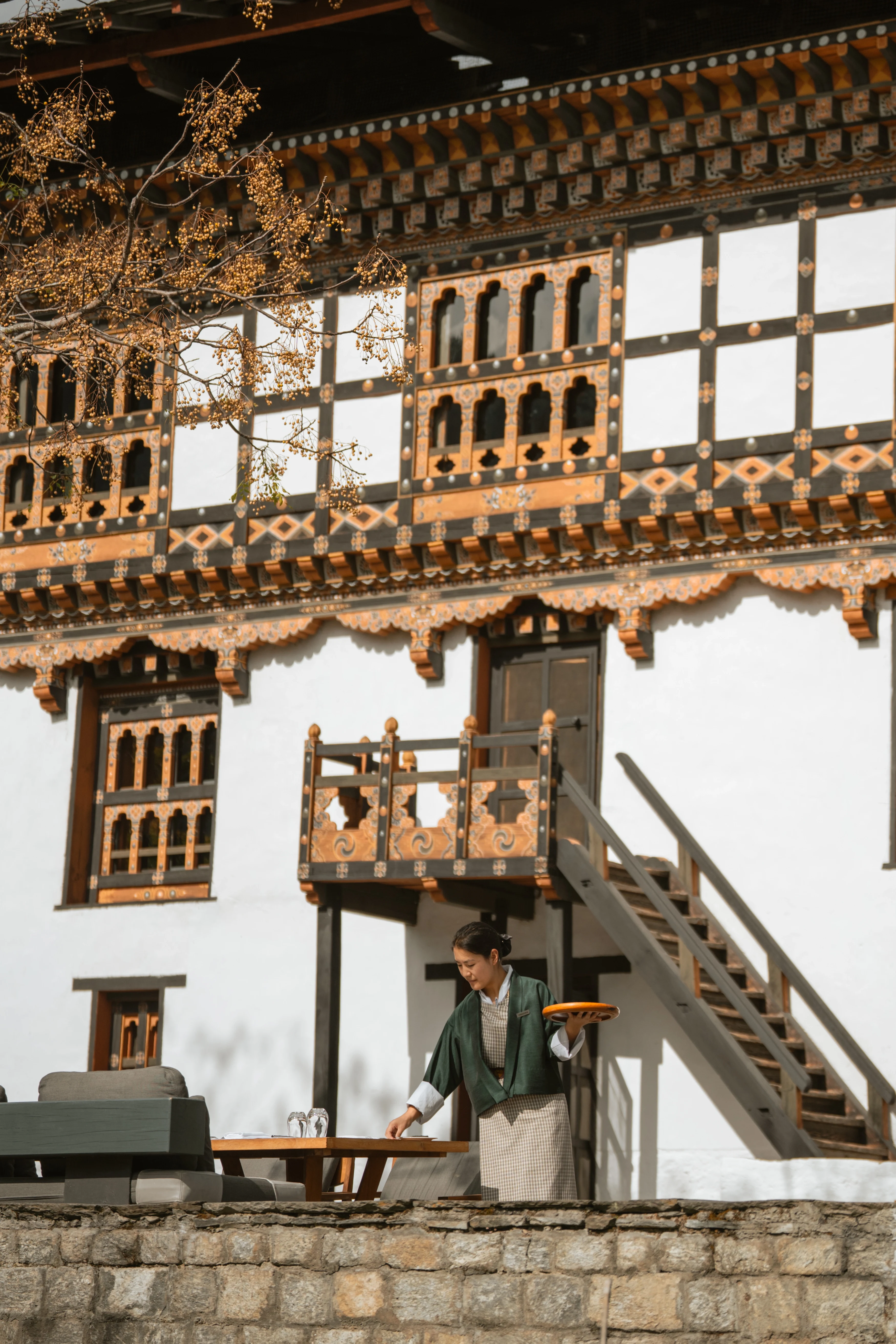 BT - Amankora, Bhutan - Punakha Lodge, Farmhouse Courtyard Dining 3.webp
