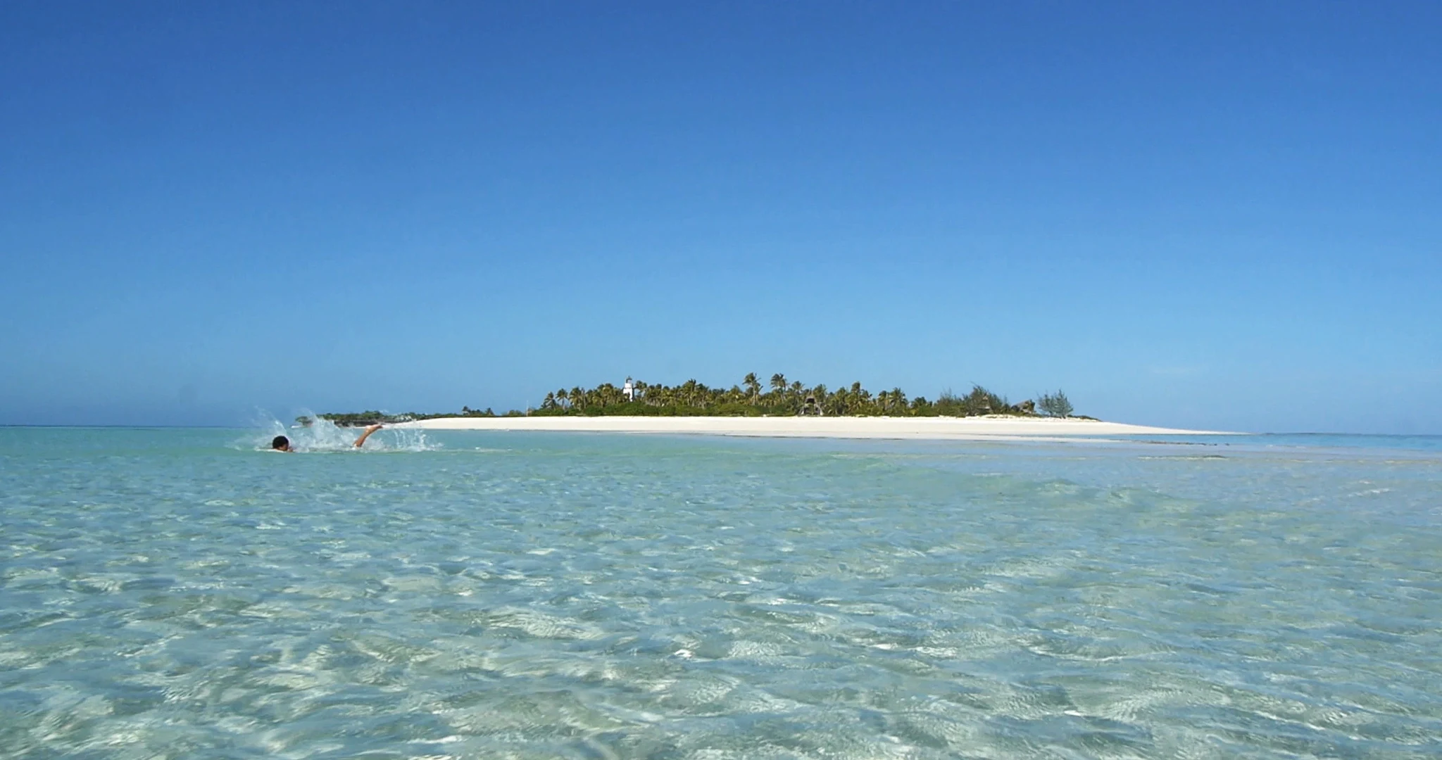 Tanzania - Fanjove Island - island from sea with snorkellers.webp