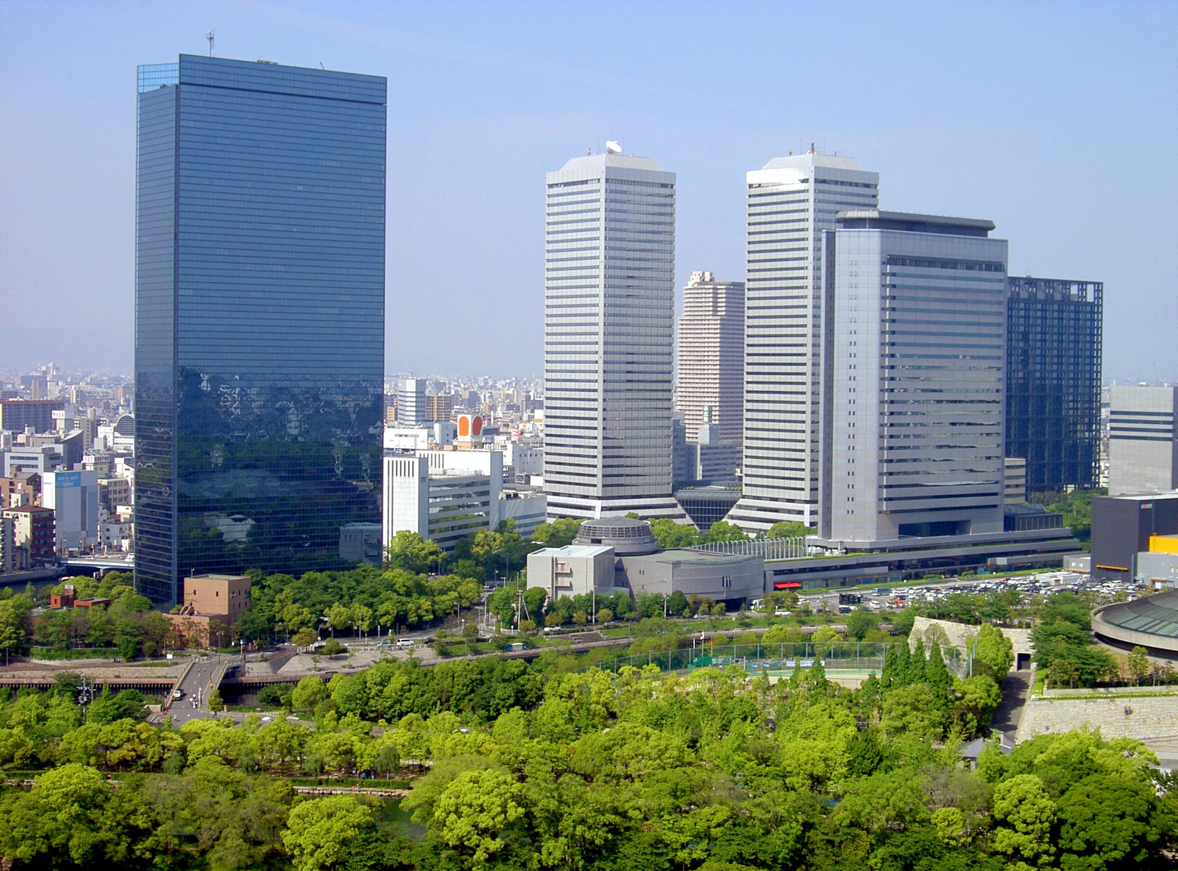 JP - Osaka a view of the modern osaka city from the old Osaka Castle.jpg