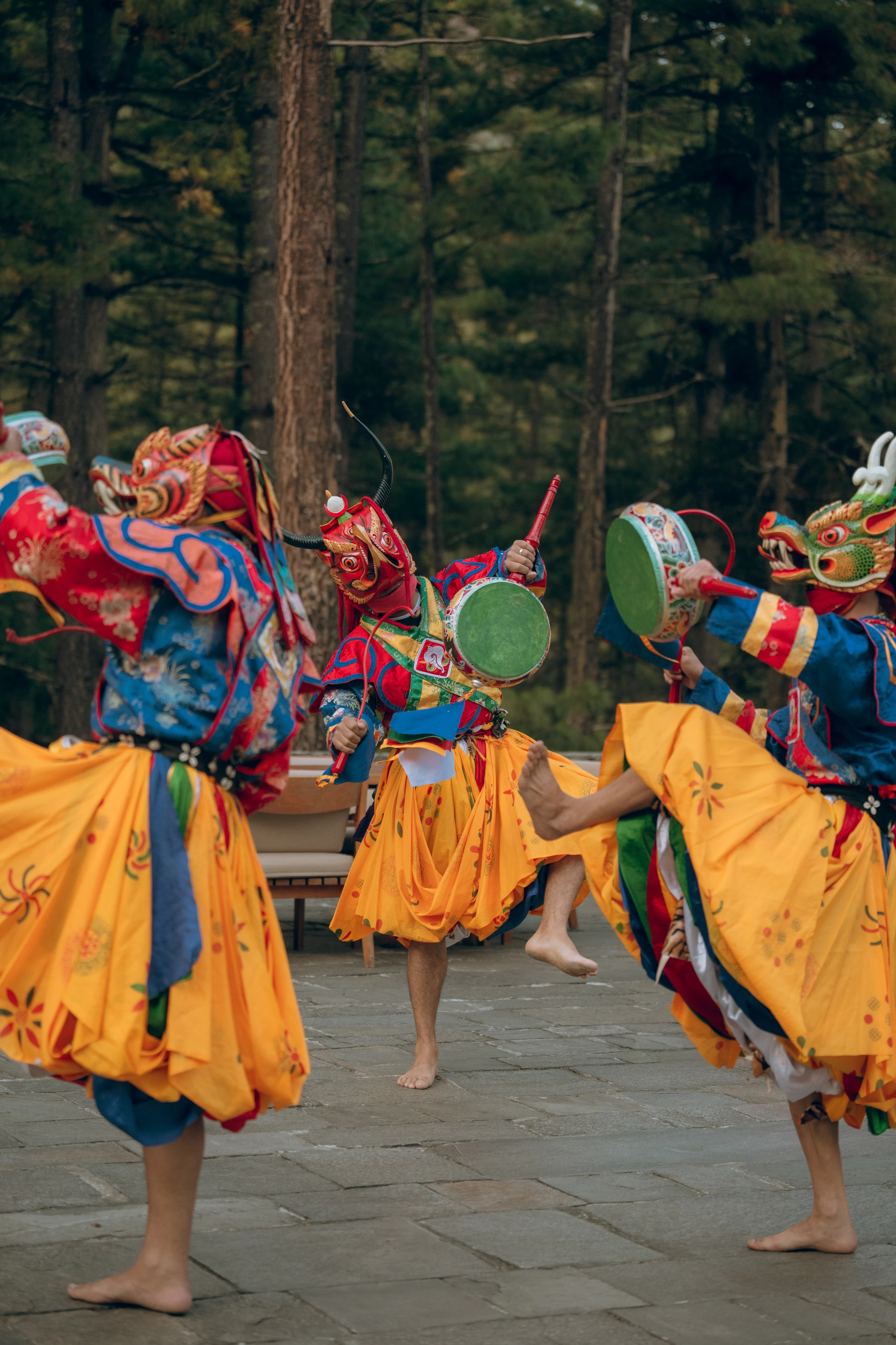BT - Amankora, Bhutan - Thimphu Lodge, Courtyard Terrace, Cultural Dance 2.webp