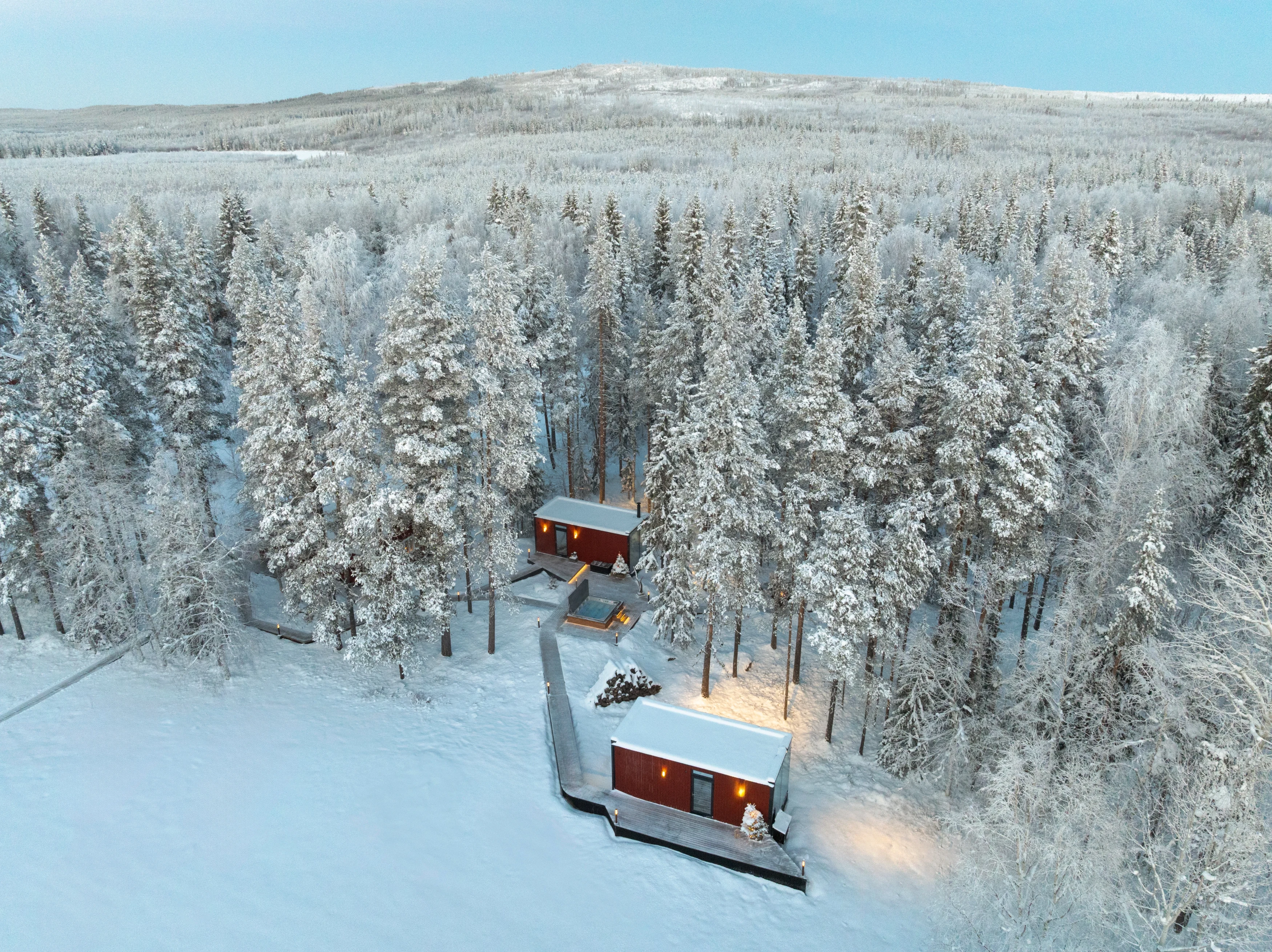 SE- Accommodatie- Loggers Lodge Glass Pod & Spa Winter.webp