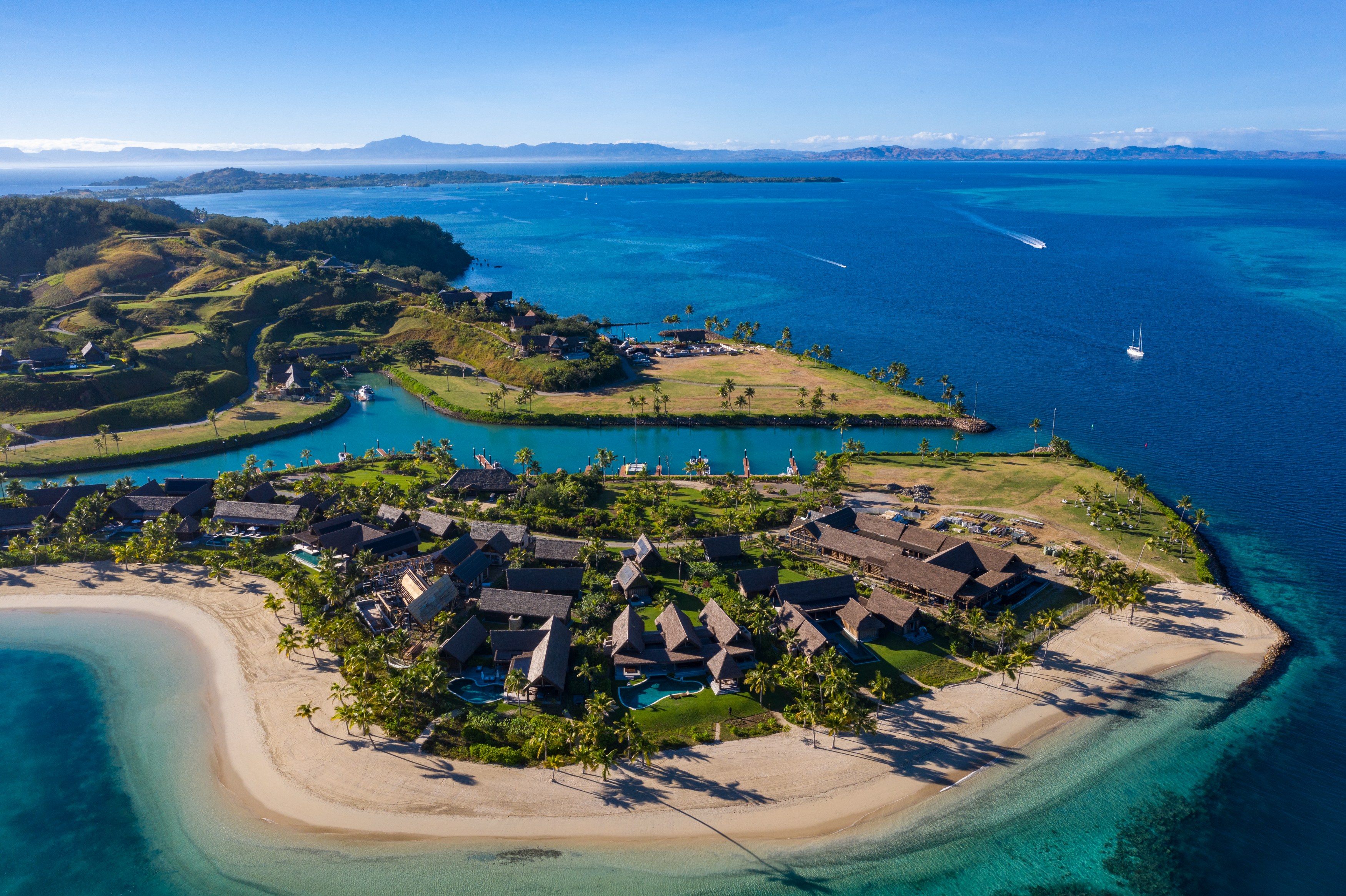 FJ - Accommodatie - Six Senses Fiji -Aerial View of Residences and Marina.jpg