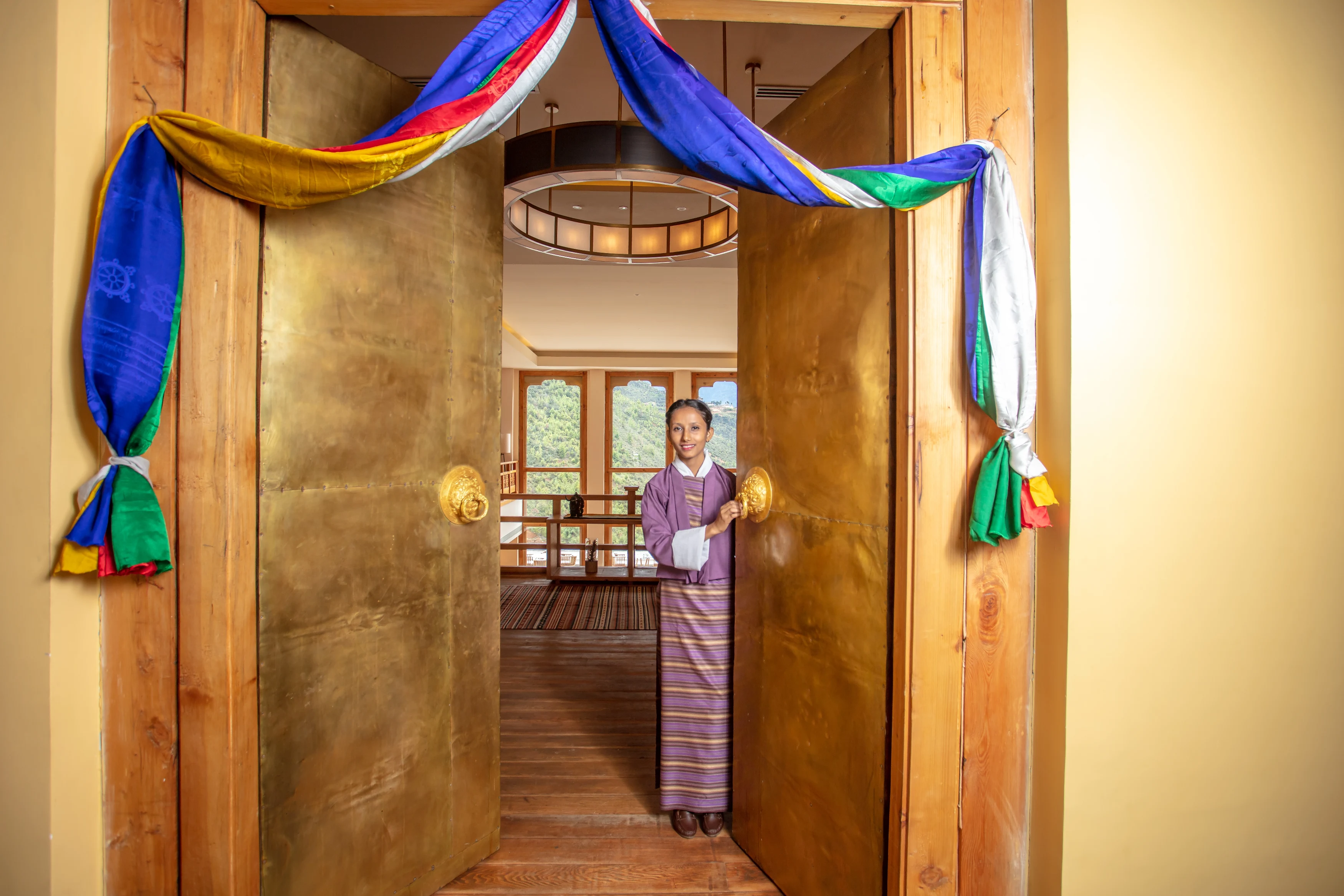 BT - Bhutan Spirit Sanctuary - entrance doors.webp