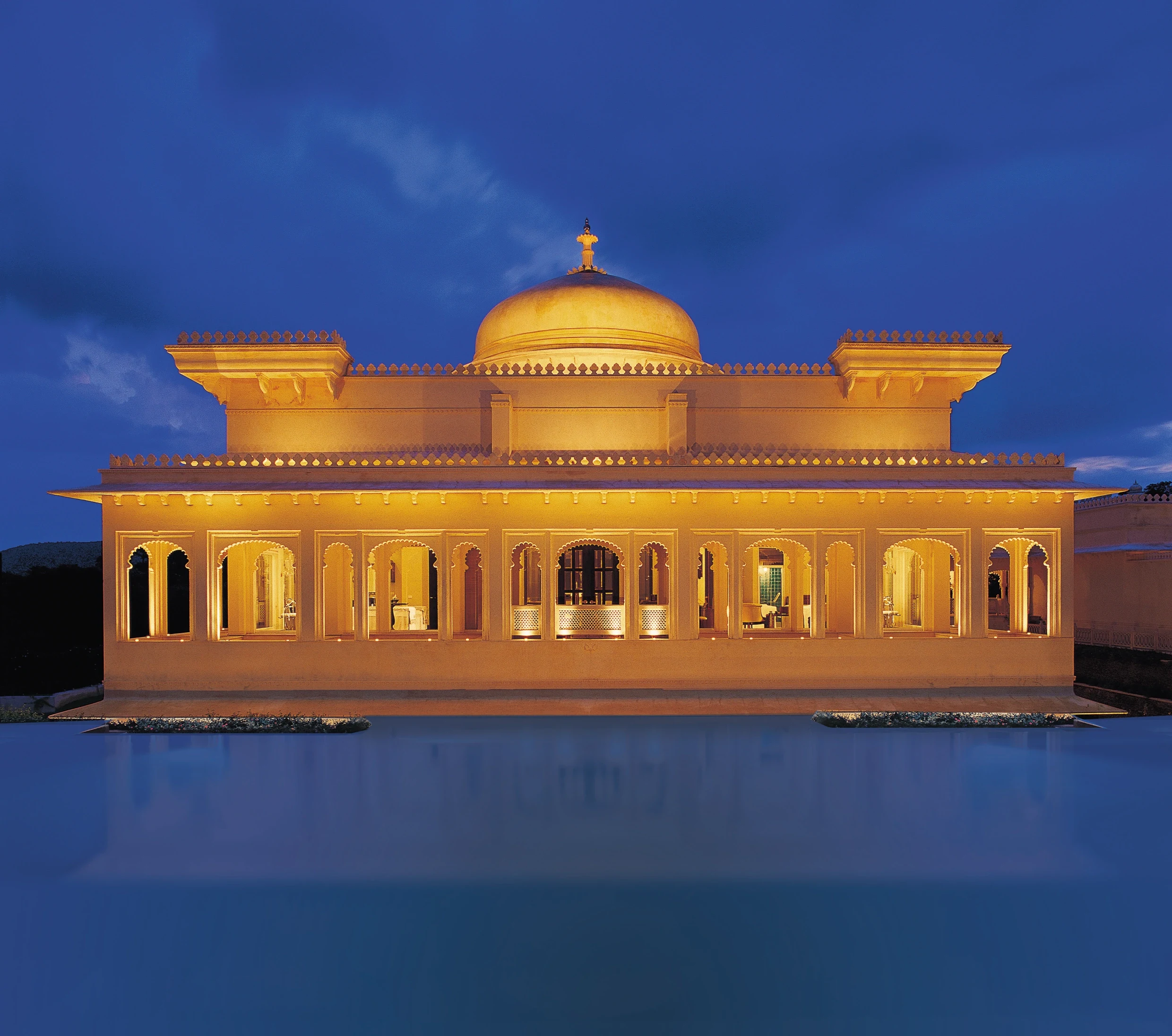 IN - The Oberoi Udaivilas - Exterior at night.webp